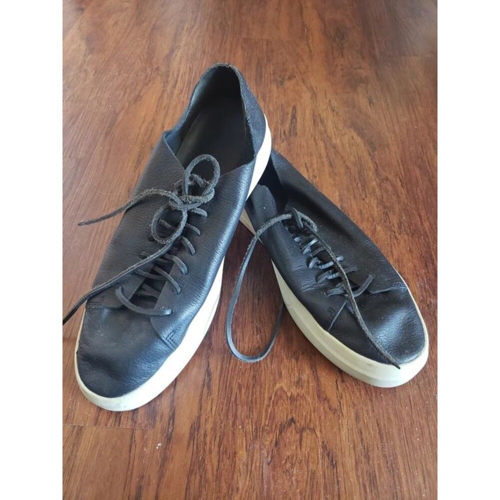 Vince Men's Black Leather sneakers Size US 12 EU 46
